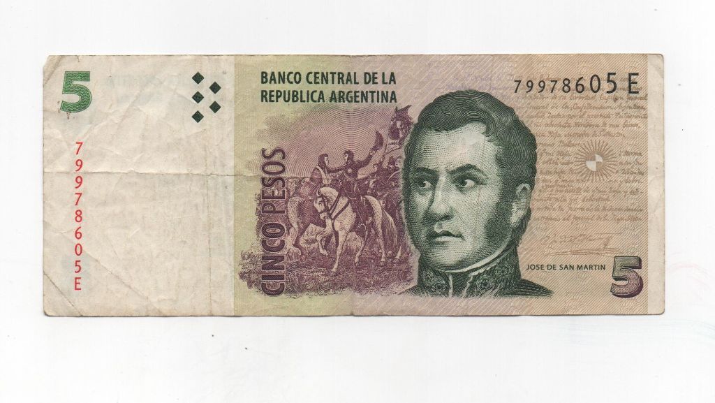 ARGENTINA DEL AÑON 1992-1997 DE 5 PESOS